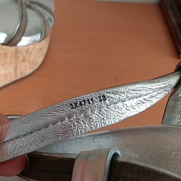 Prada Wedge Brown Cork Sandals 38 - Picture 8 of 8